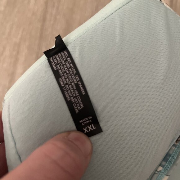 DISNEY Peter Pan Mermaid Lagoon Retro Set Me Piece Swimsuit Ruffle 2XL - Picture 3 of 6